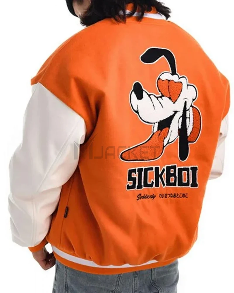 Sickboy D Letterman White and Orange Jacket - image 2