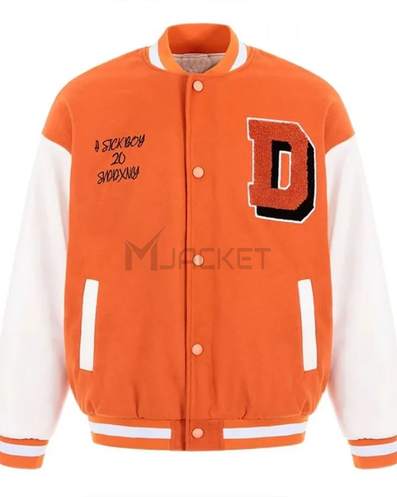 Sickboy D Letterman White and Orange Jacket - image 4