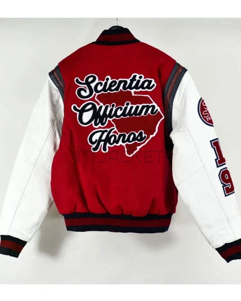 South Carolina State University Letterman Red and White Jacket - image 2