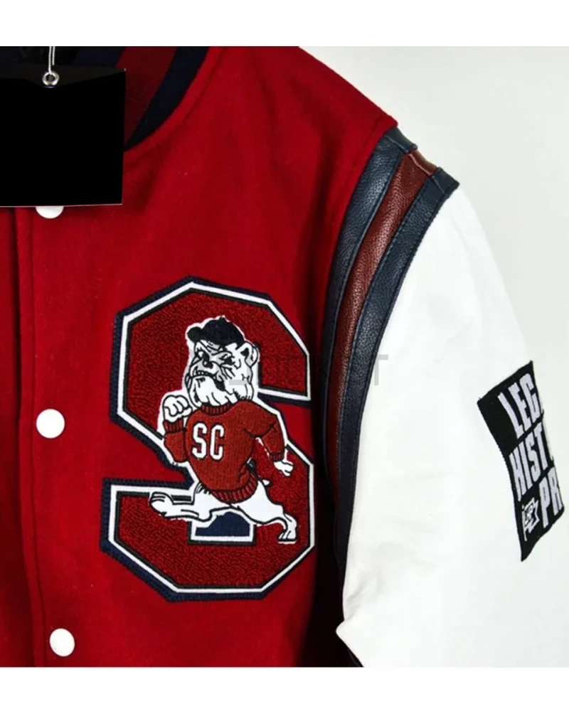 South Carolina State University Letterman Red and White Jacket - image 3
