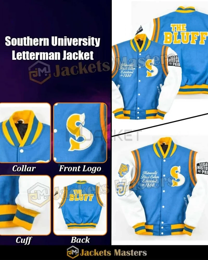 Southern University Motto 2.0 HBCU Letterman Jacket - image 3