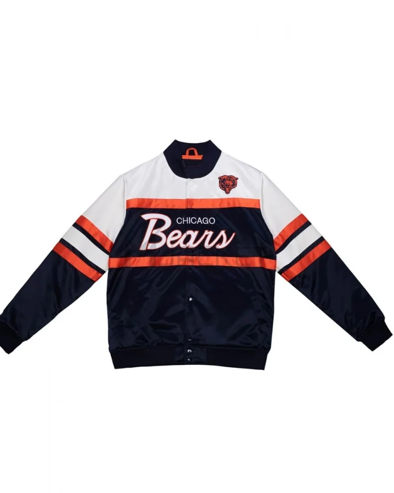 Special Script Chicago Bears Varsity Heavyweight Satin Jacket - image 1