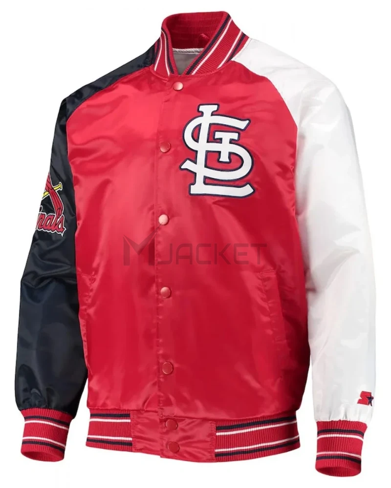St. Louis Cardinals Reliever Raglan Full-Snap Satin Jacket - image 1