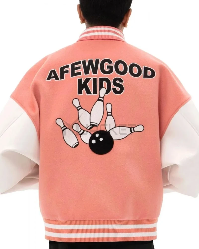 Strike A Few Good Kids Varsity White/Pink Jacket - image 4