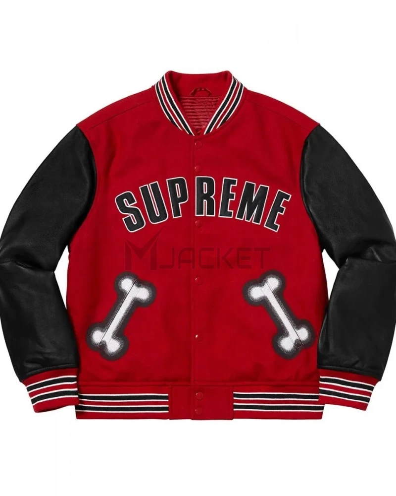 Supreme Bone Letterman Varsity Jacket - image 1