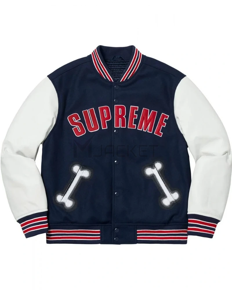 Supreme Bone Letterman Varsity Jacket - image 2