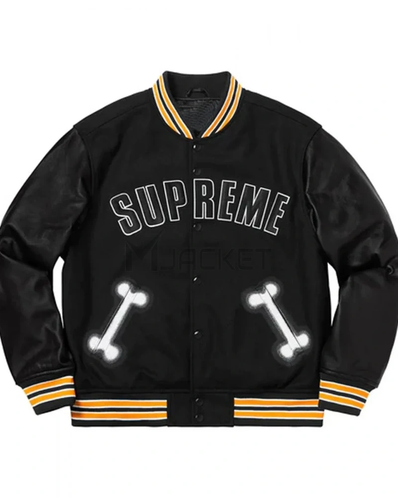 Supreme Bone Letterman Varsity Jacket - image 3