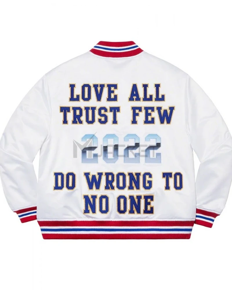 Supreme Love All Trust Few 2022 Varsity Satin Jacket - image 5