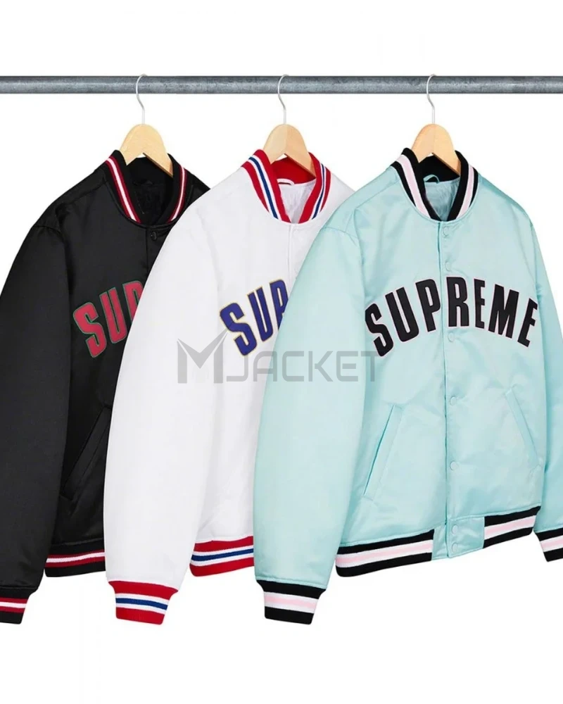 Supreme Love All Trust Few 2022 Varsity Satin Jacket - image 8