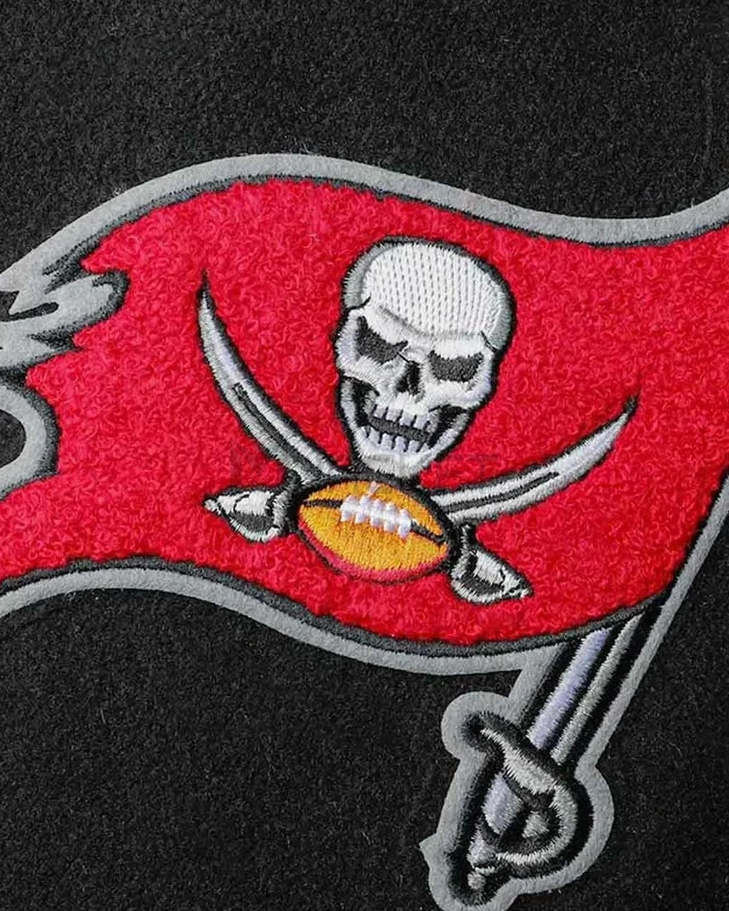 Tampa Bay Buccaneers White and Black Letterman Jacket - image 4