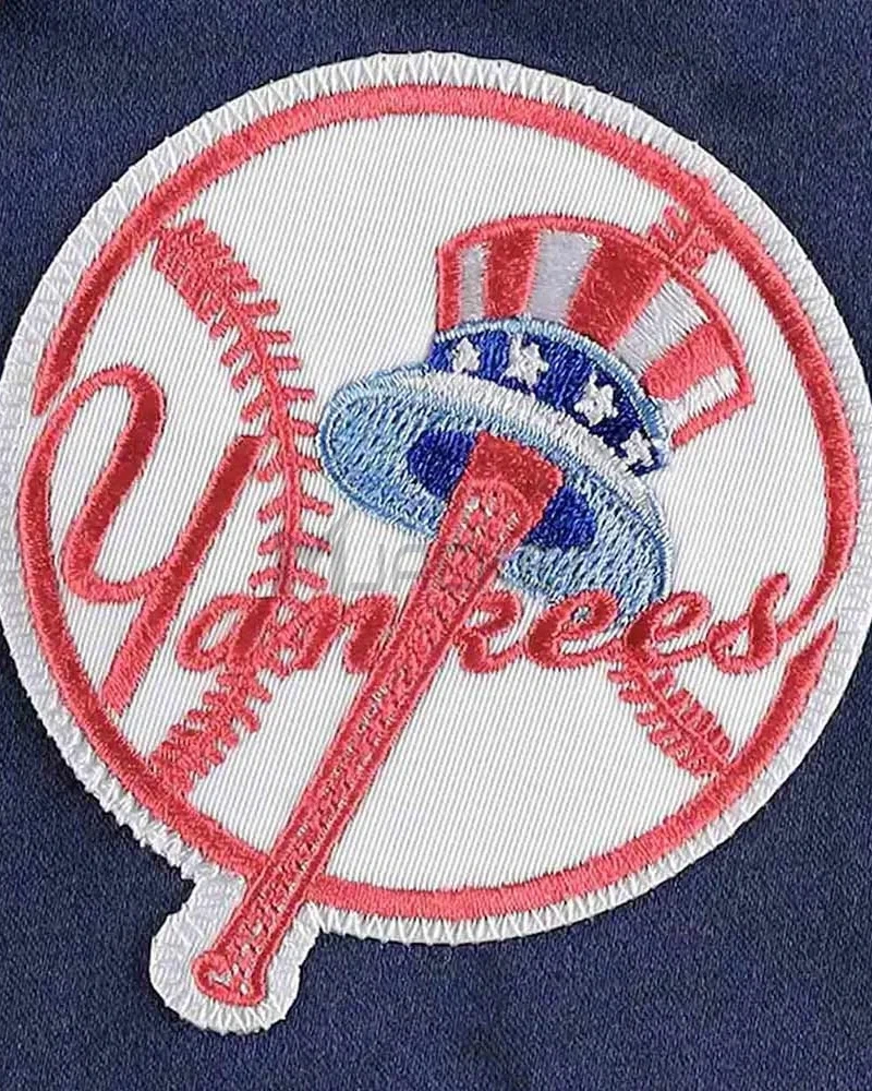 Team 2.0 NY Yankees Navy Blue/Red Satin Jacket - image 4