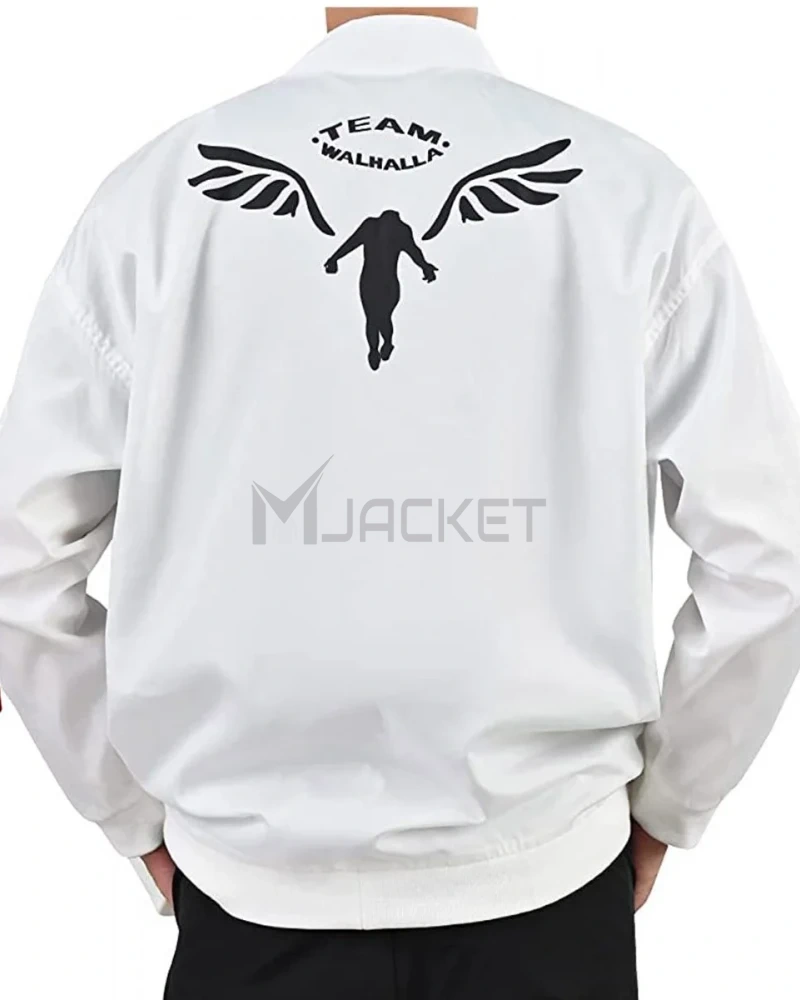 Team Walhalla Tokyo Revengers Bomber White Jacket - image 3