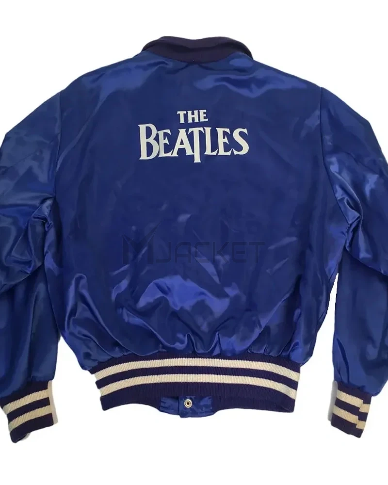 The Beatles 80s Bomber Satin Jacket - image 1