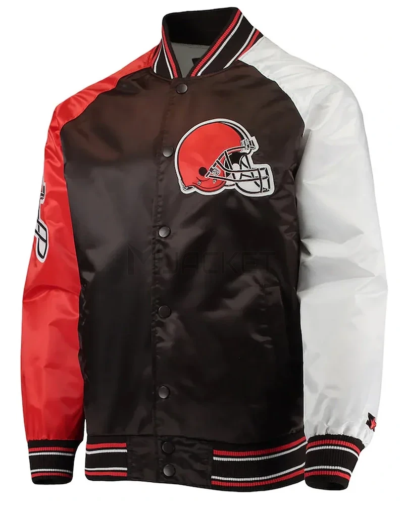 The Reliever Cleveland Browns Satin Jacket - image 1