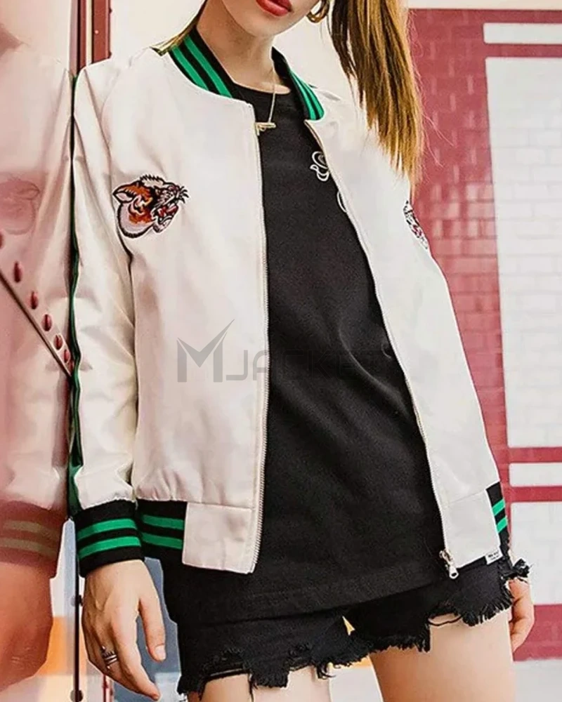 Tiger White Satin Jacket - image 3