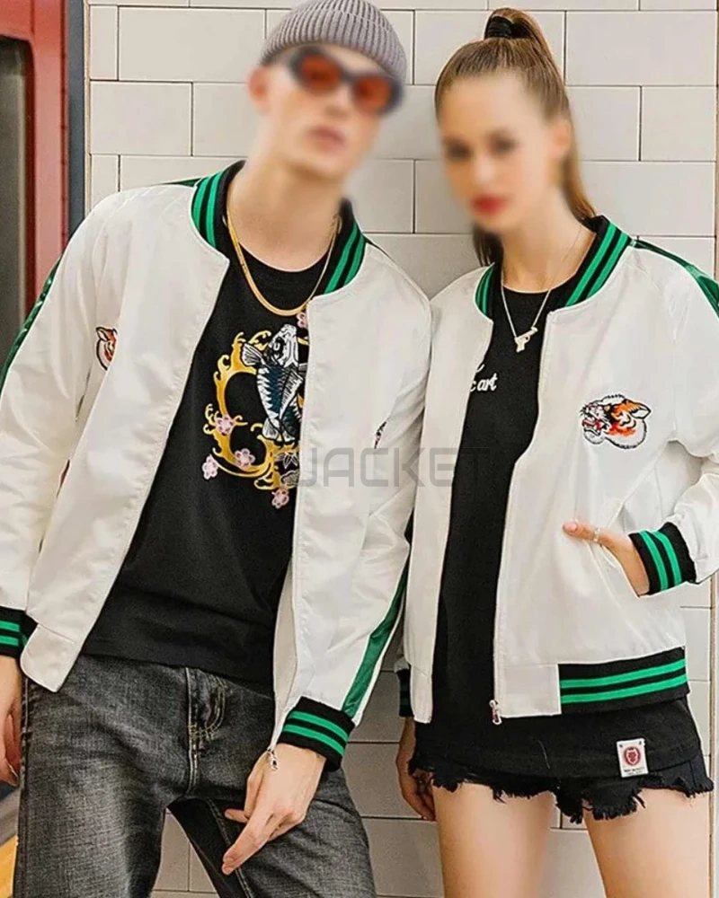Tiger White Satin Jacket - image 4
