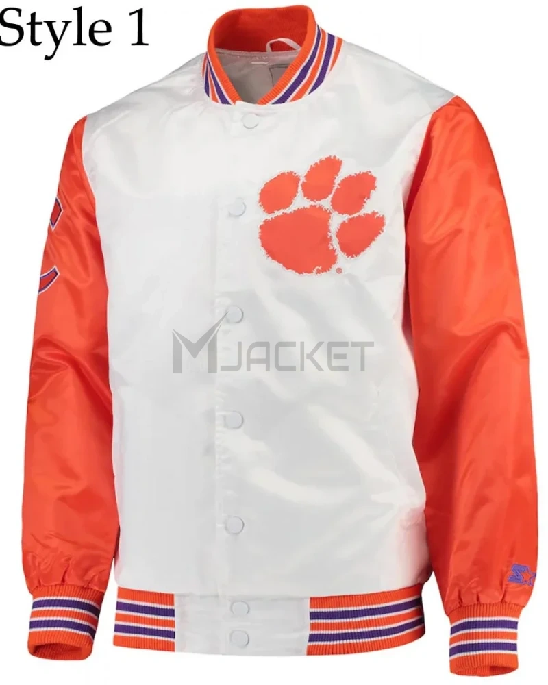Tigers The Legend Clemson Bomber Satin Jacket - image 1