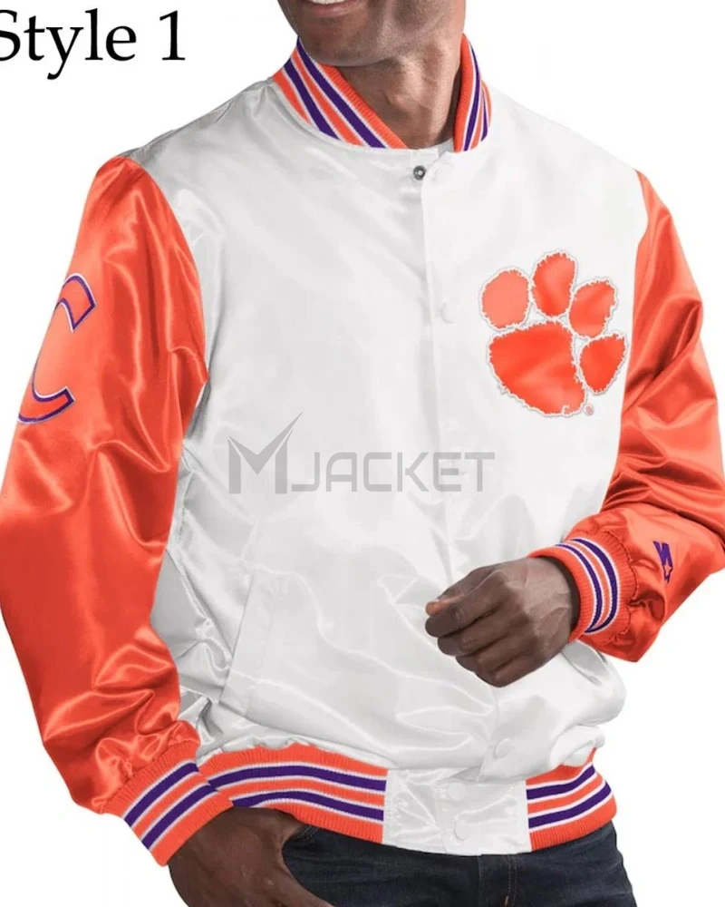 Tigers The Legend Clemson Bomber Satin Jacket - image 10