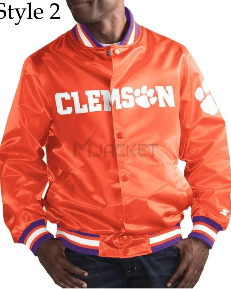 Tigers The Legend Clemson Bomber Satin Jacket - image 11