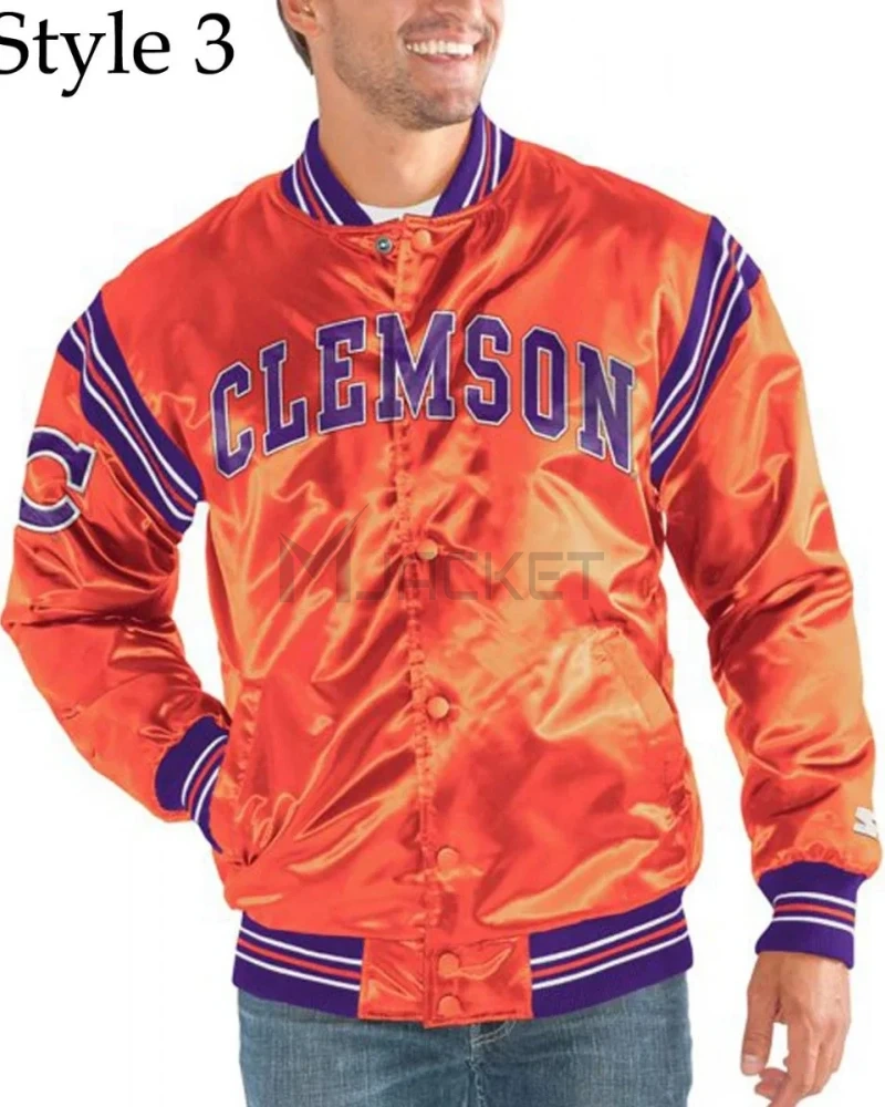 Tigers The Legend Clemson Bomber Satin Jacket - image 12