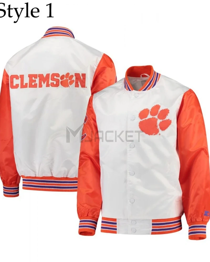 Tigers The Legend Clemson Bomber Satin Jacket - image 7