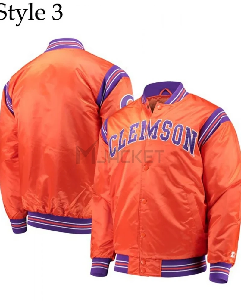 Tigers The Legend Clemson Bomber Satin Jacket - image 9