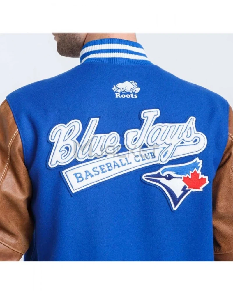 Toronto Blue Jays Letterman  Blue and Brown Jacket - image 6