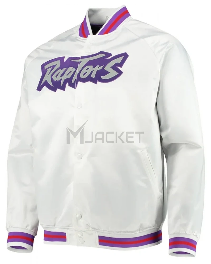 Toronto Raptors Hardwood Classics Full-Snap White Jacket - image 1