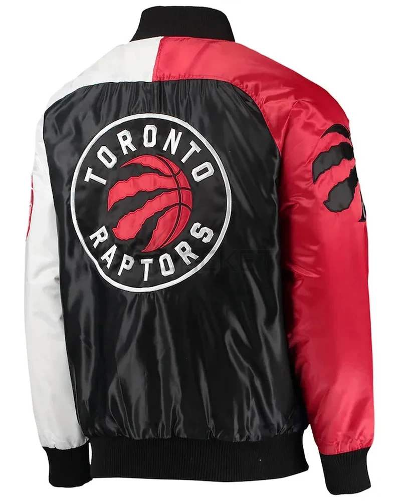 Toronto Raptors Purple/Red/White Tricolor Satin Jacket - image 2