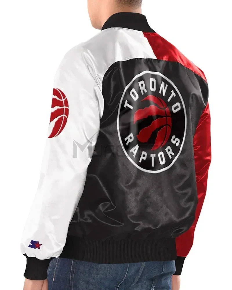 Toronto Raptors Purple/Red/White Tricolor Satin Jacket - image 5
