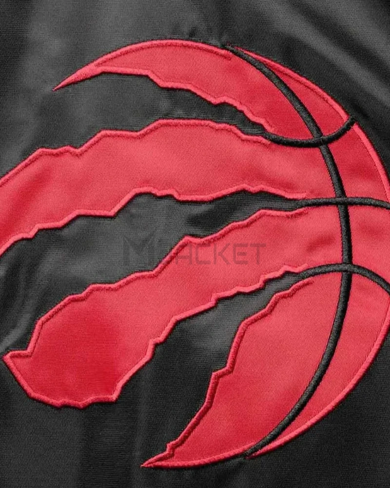 Toronto Raptors Reliever Raglan Black and Red Full-Snap Jacket - image 4