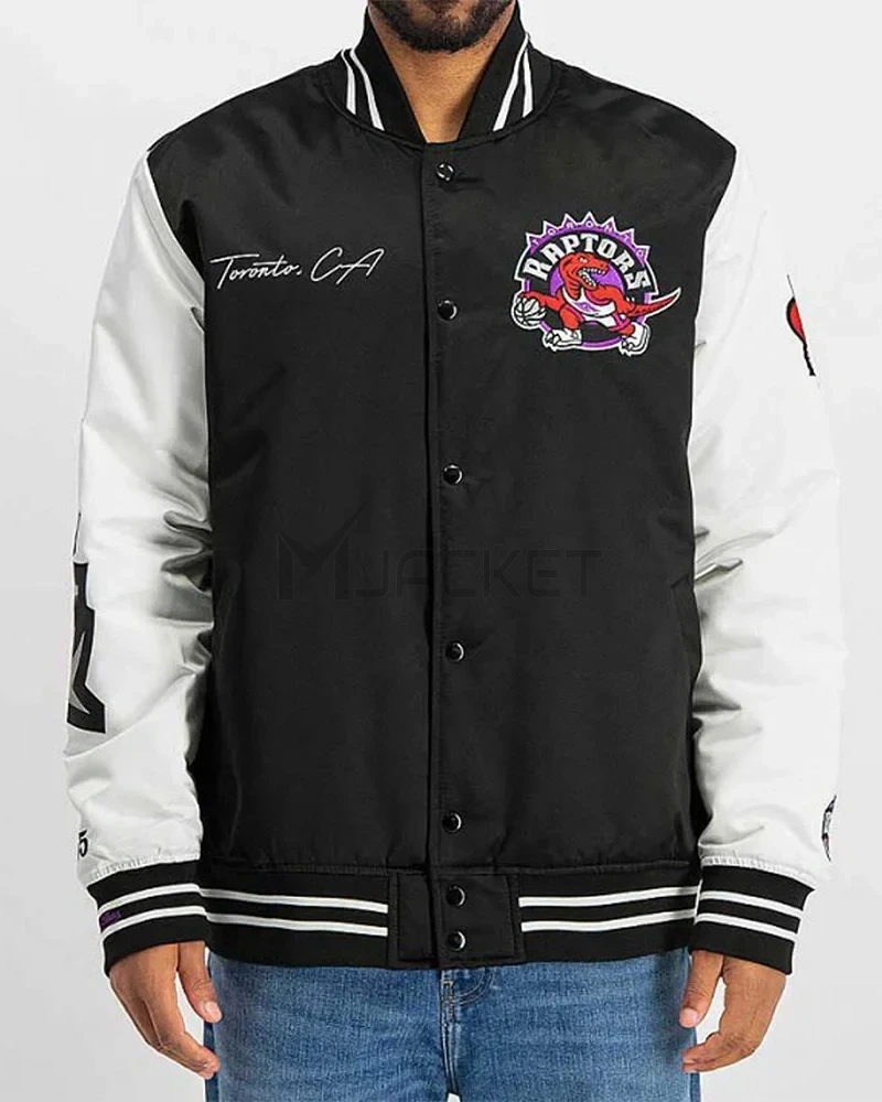 Toronto Raptors Team Origins Varsity Satin Jacket - image 1