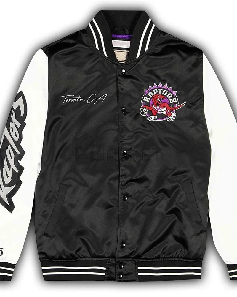 Toronto Raptors Team Origins Varsity Satin Jacket - image 3