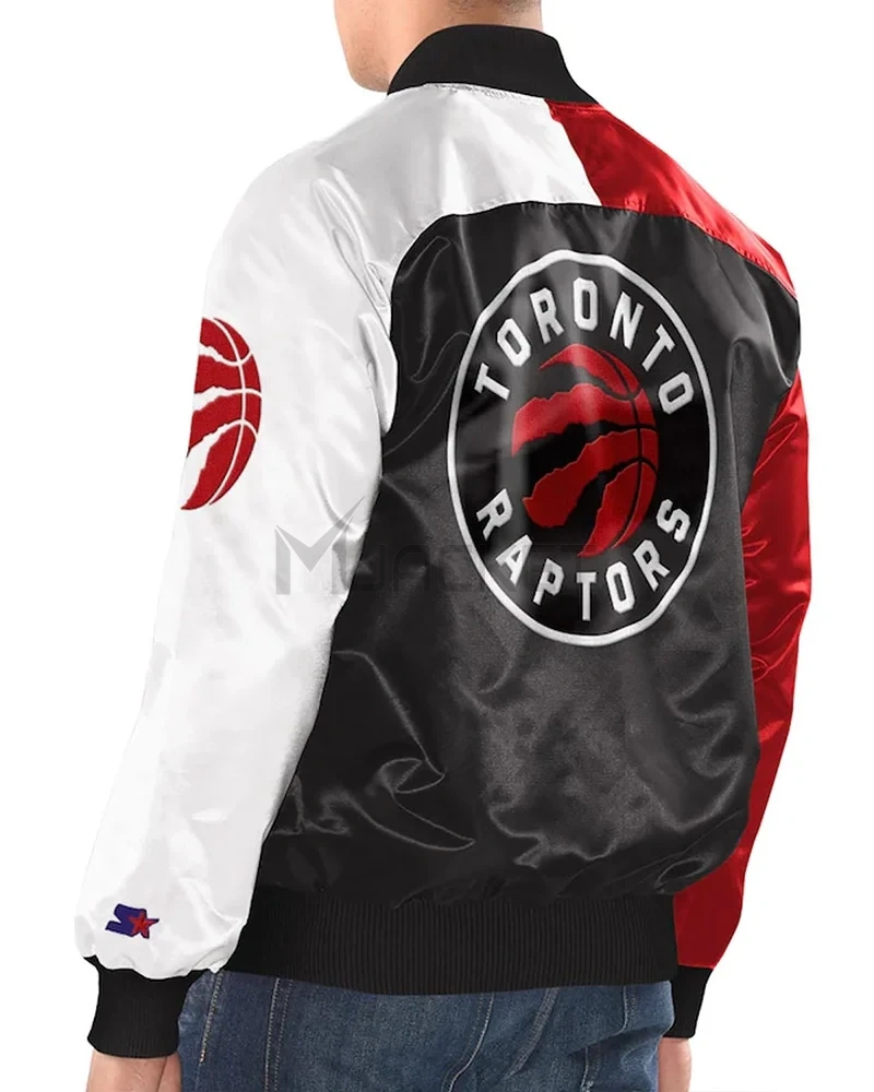 Tricolor Remix Toronto Raptors Satin Jacket - image 2