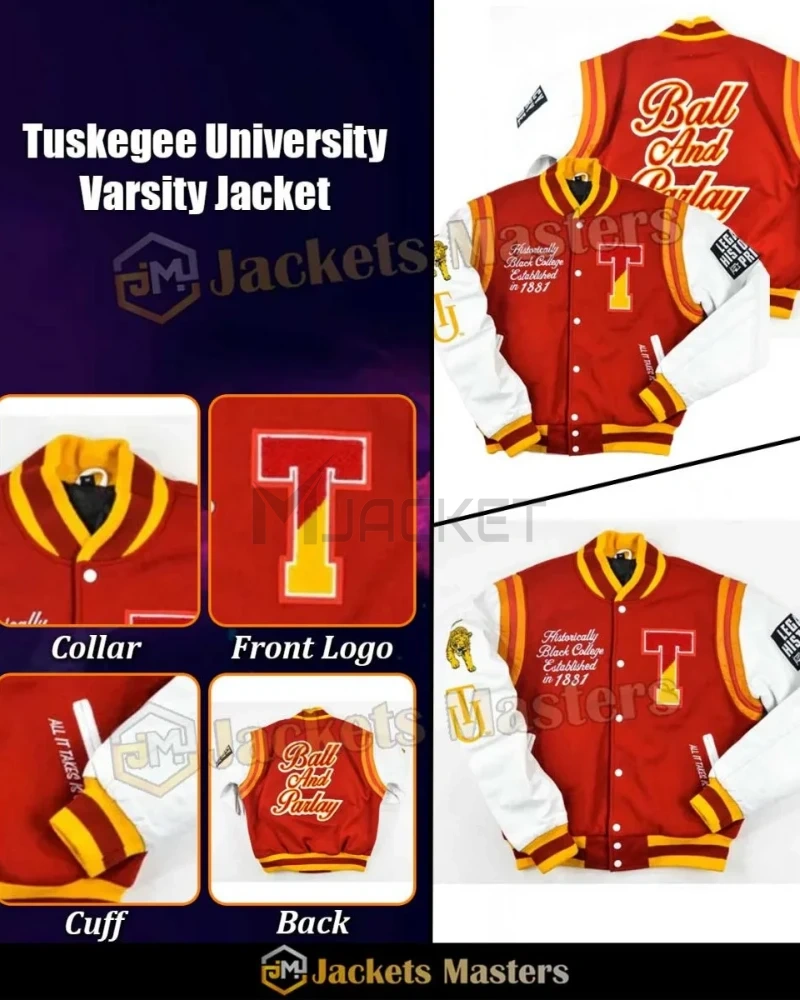 Tuskegee University Ball and Parlay Varsity Jacket - image 3