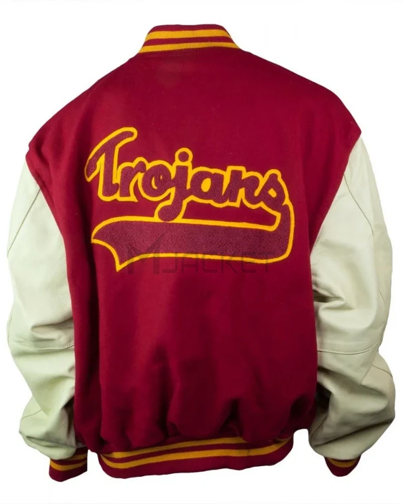 USC Trojans Cardinal Interlock Baseball Varsity Jacket - image 2