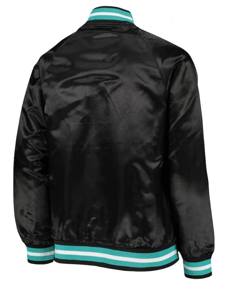 Vancouver Grizzlies Hardwood Classics Black Full-Snap Jacket - image 2