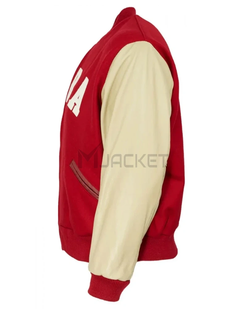 Varsity 1943 Guadalupe Young Men's Buddhist Association Red Jacket - image 3