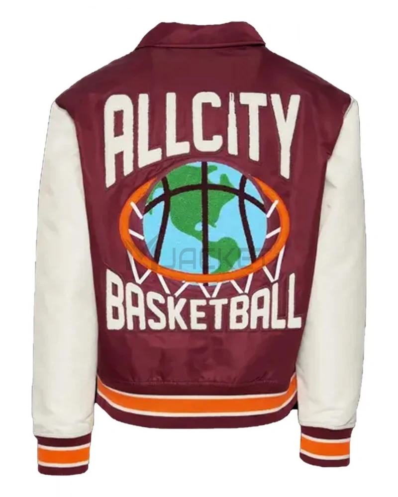 Varsity All City Basketball Maroon and White Jacket - image 2