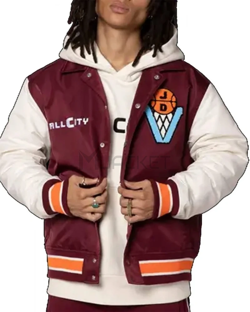 Varsity All City Basketball Maroon and White Jacket - image 3