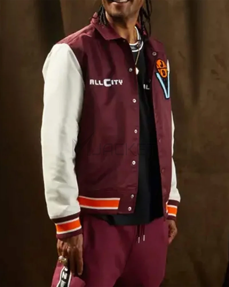 Varsity All City Basketball Maroon and White Jacket - image 4