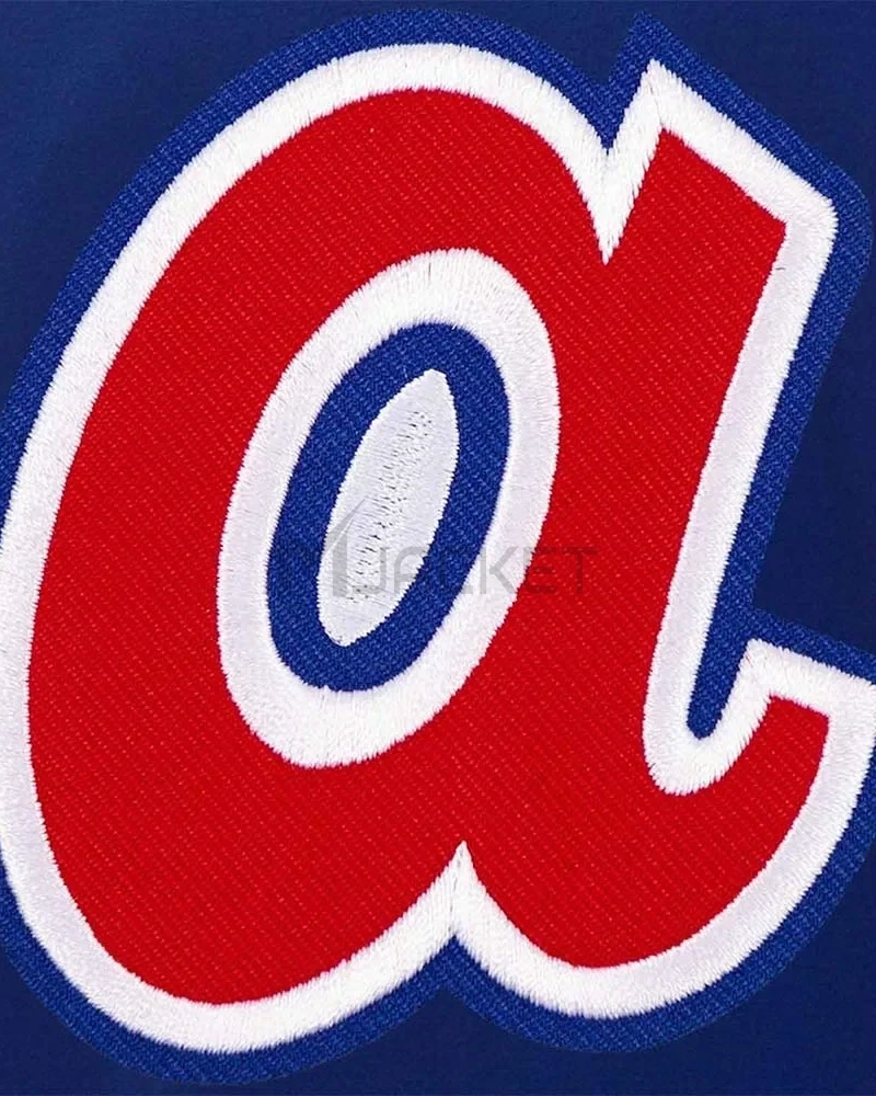 Varsity Atlanta Braves Royal/White Full-Snap Jacket - image 3