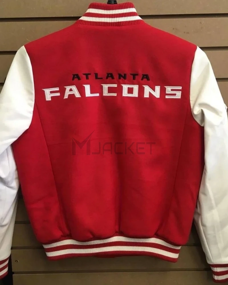 Varsity Atlanta Falcons White and Red Jacket - image 2