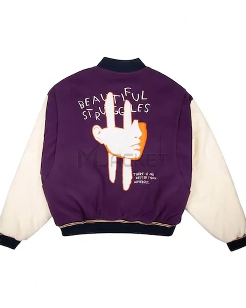 Varsity Beautiful Struggles College Purple Jacket - image 2