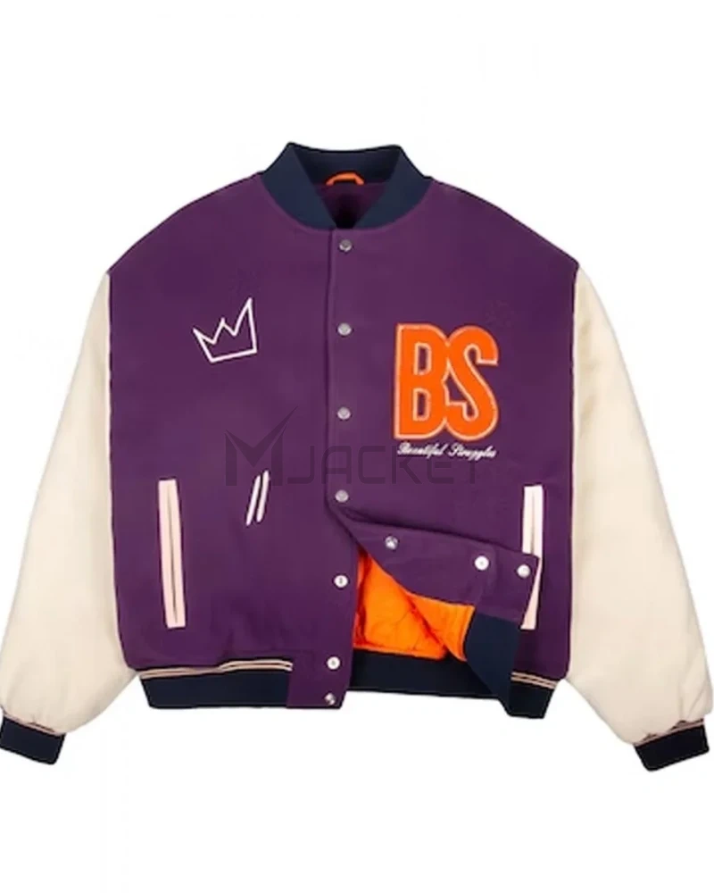 Varsity Beautiful Struggles College Purple Jacket - image 3