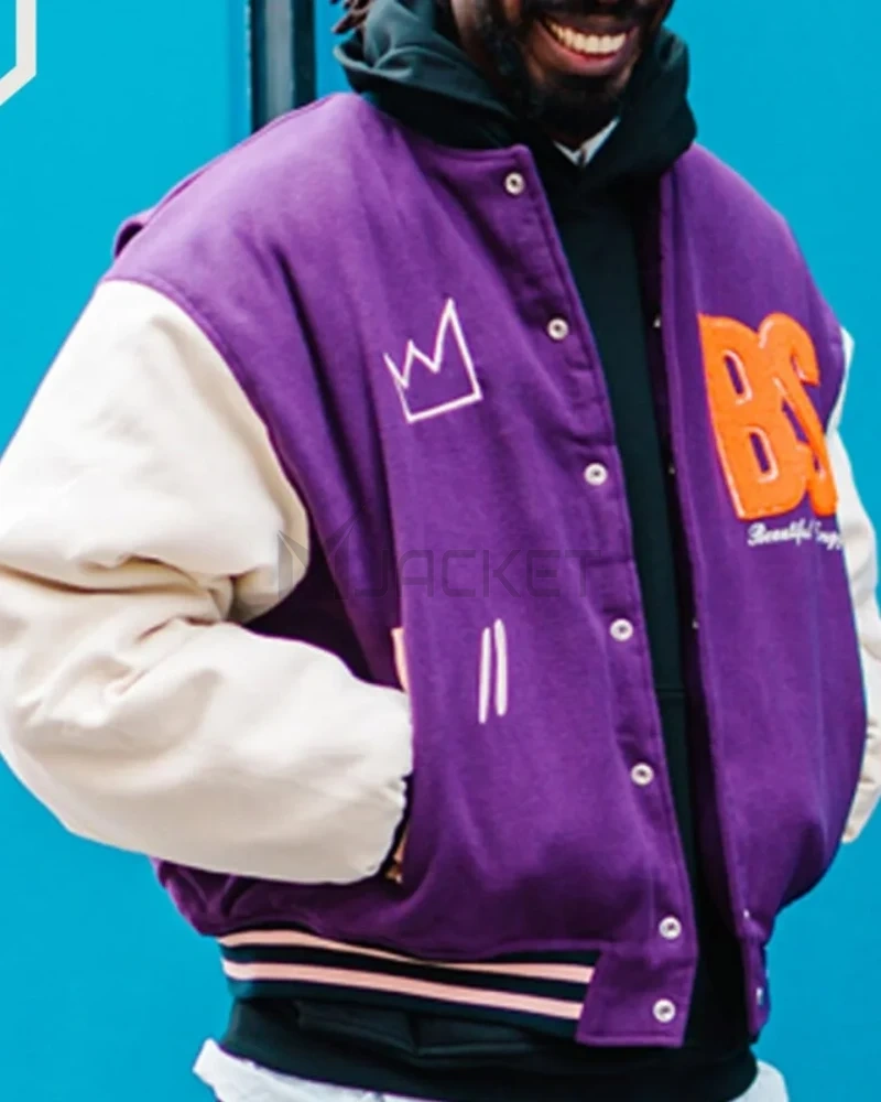 Varsity Beautiful Struggles College Purple Jacket - image 4