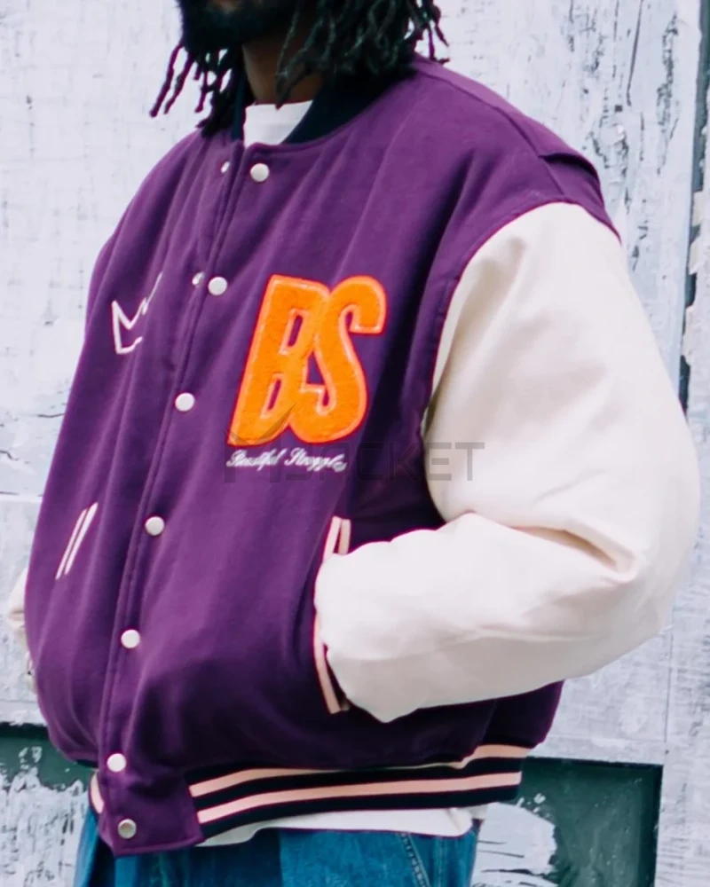 Varsity Beautiful Struggles College Purple Jacket - image 5