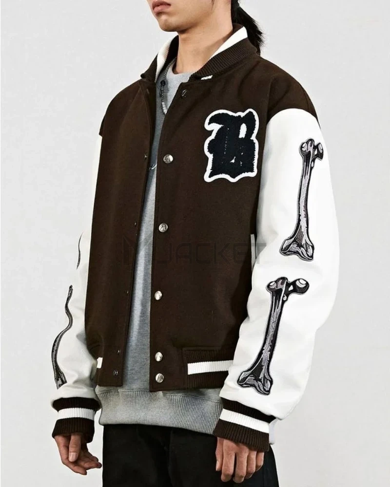Varsity Boneless Bones Letterman Jacket - image 7