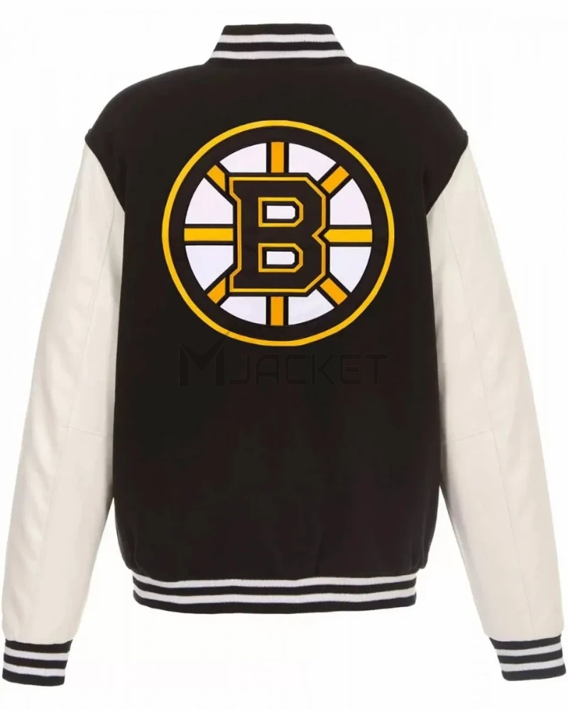Varsity Boston Bruins White and Black Jacket - image 2
