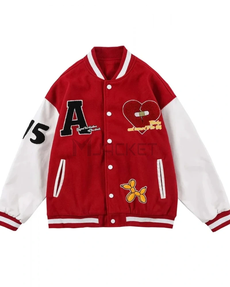 Varsity Broken Heart Tideeku New Embroidery Jacket - image 1